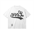 Reflect Love Tee — Black On White | Drop Shoulder Loose Fit